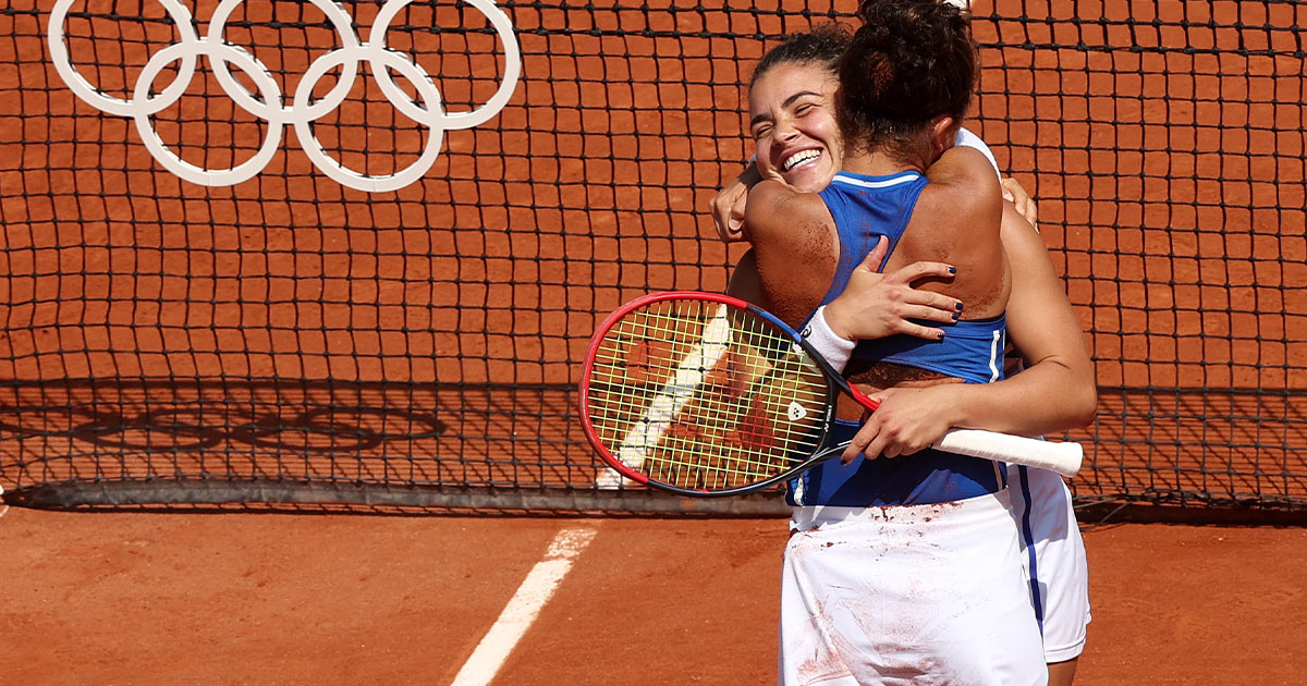 Le tenniste Jasmine Paolini e Sara Errani