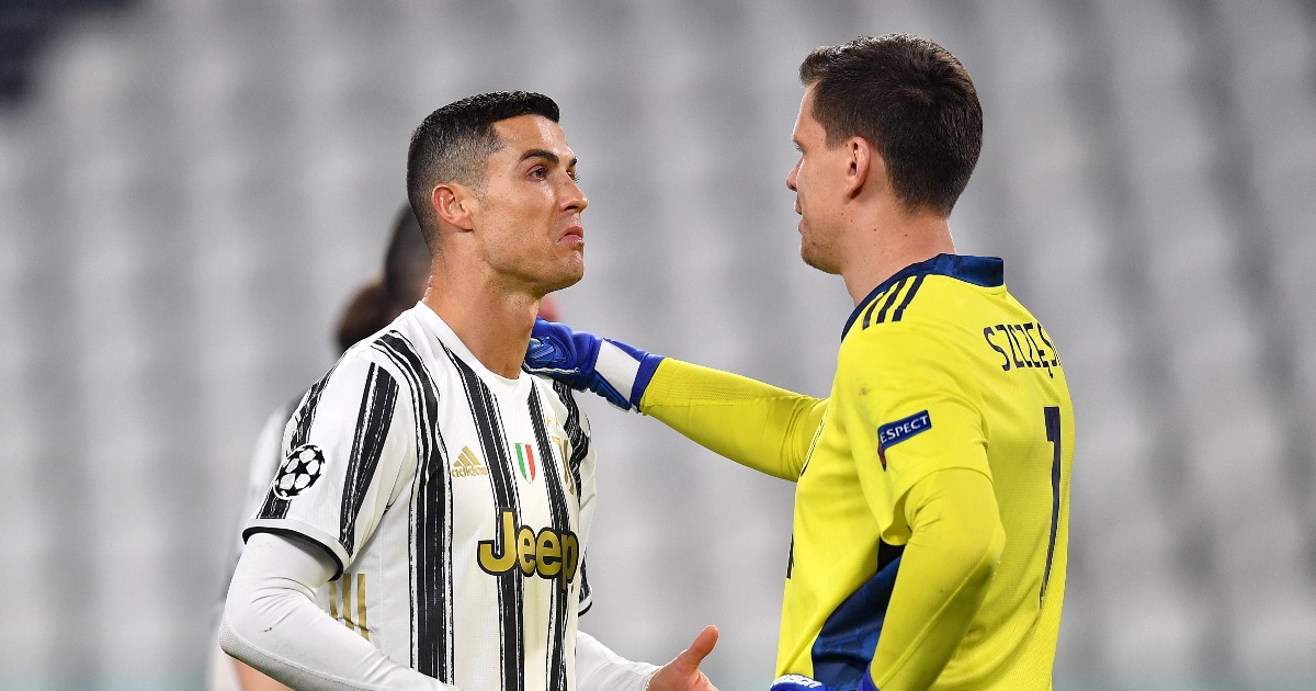 Cristiano Ronaldo e Wojciech Szczesny ai tempi della Juve