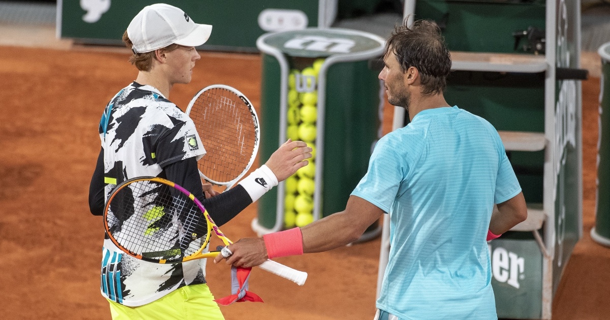 Jannik Sinner e Rafa Nadal